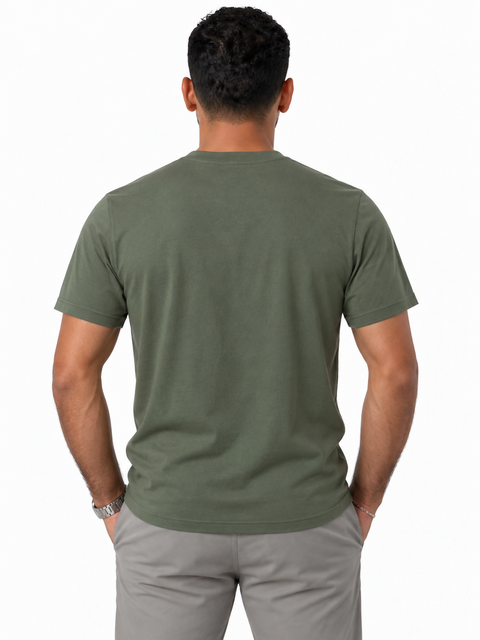 ANGELO KAHEL - CREW NECK T-SHIRT KHK - VT-1000