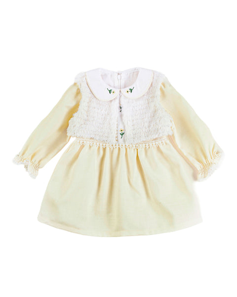 BOMBILI Girls 2-piece set (drees,bolero) - Yellow