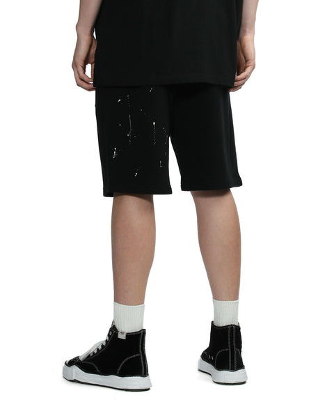 Drawstring Shorts in Black French Terry