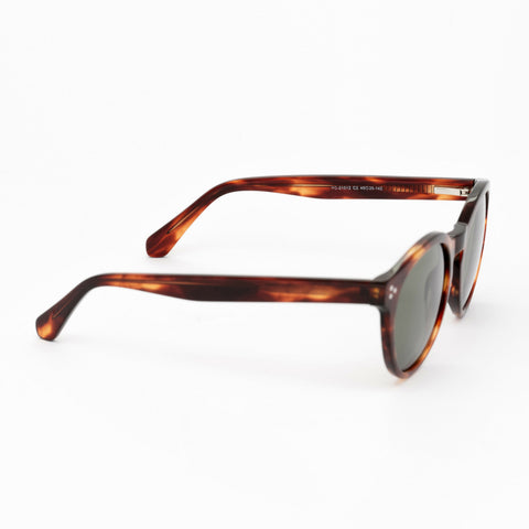 Ritz Sunglasses | Brown Frames & Green Lenses