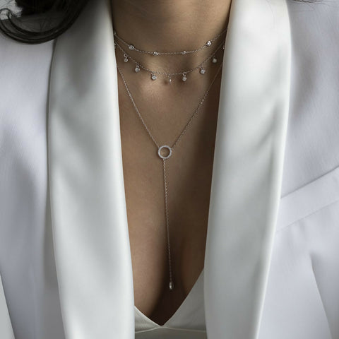 Necklace-tie with circles