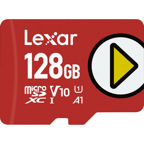 بطاقات LEXAR PLAY سعة 128 جيجابايت MICROSDXC UHS-I، بسرعة قراءة تصل إلى 150 ميجابايت/ثانية C10 A1 V10 