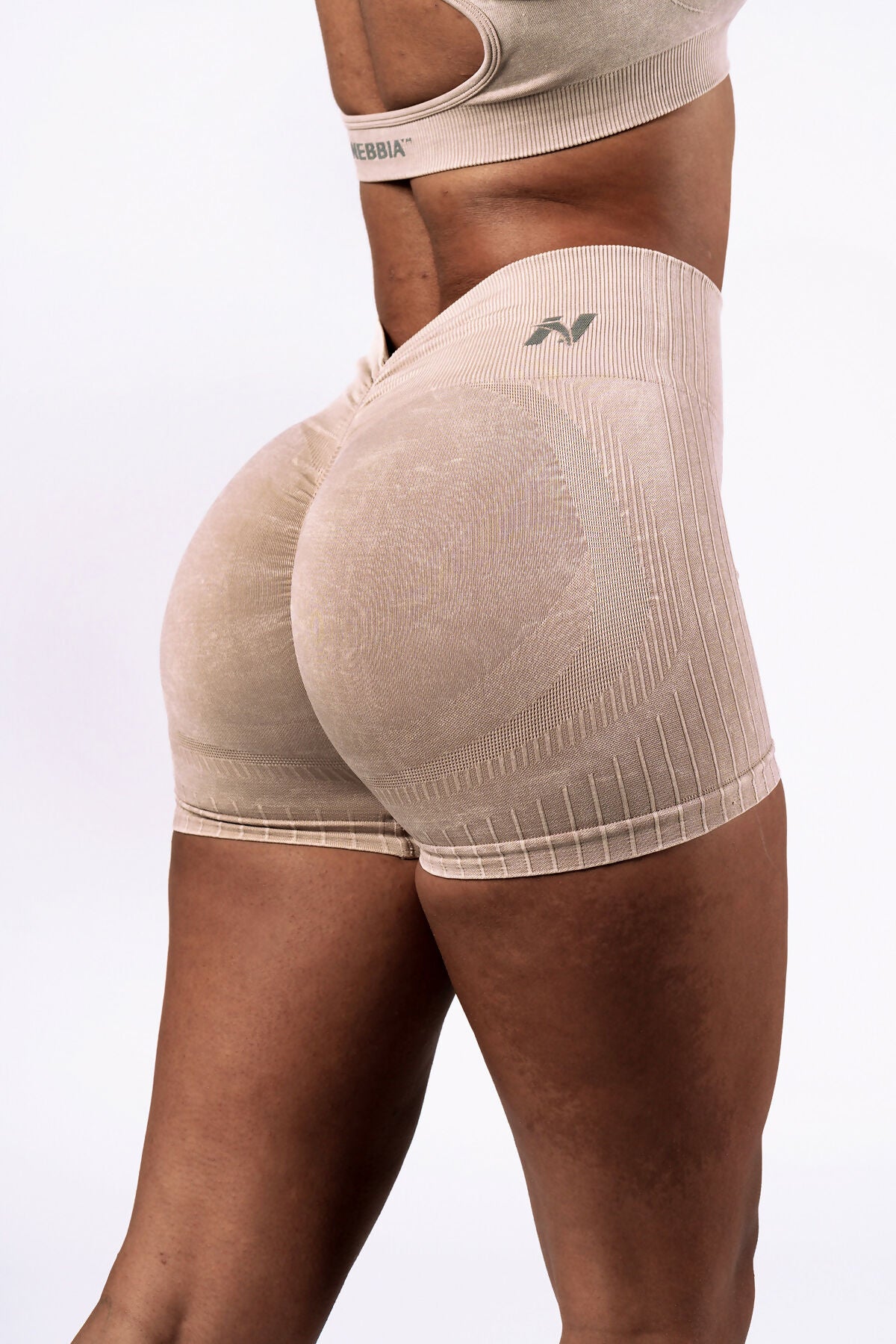 Nebbia High Waisted Push Up Shorts Totally Cream