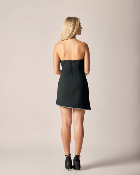 Graceful Elegance Mini Black Dress