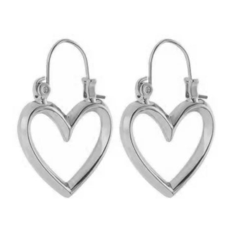 Mini Heartbreaker Hoops- Silver