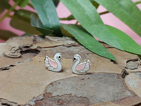 Swan Stud Earrings