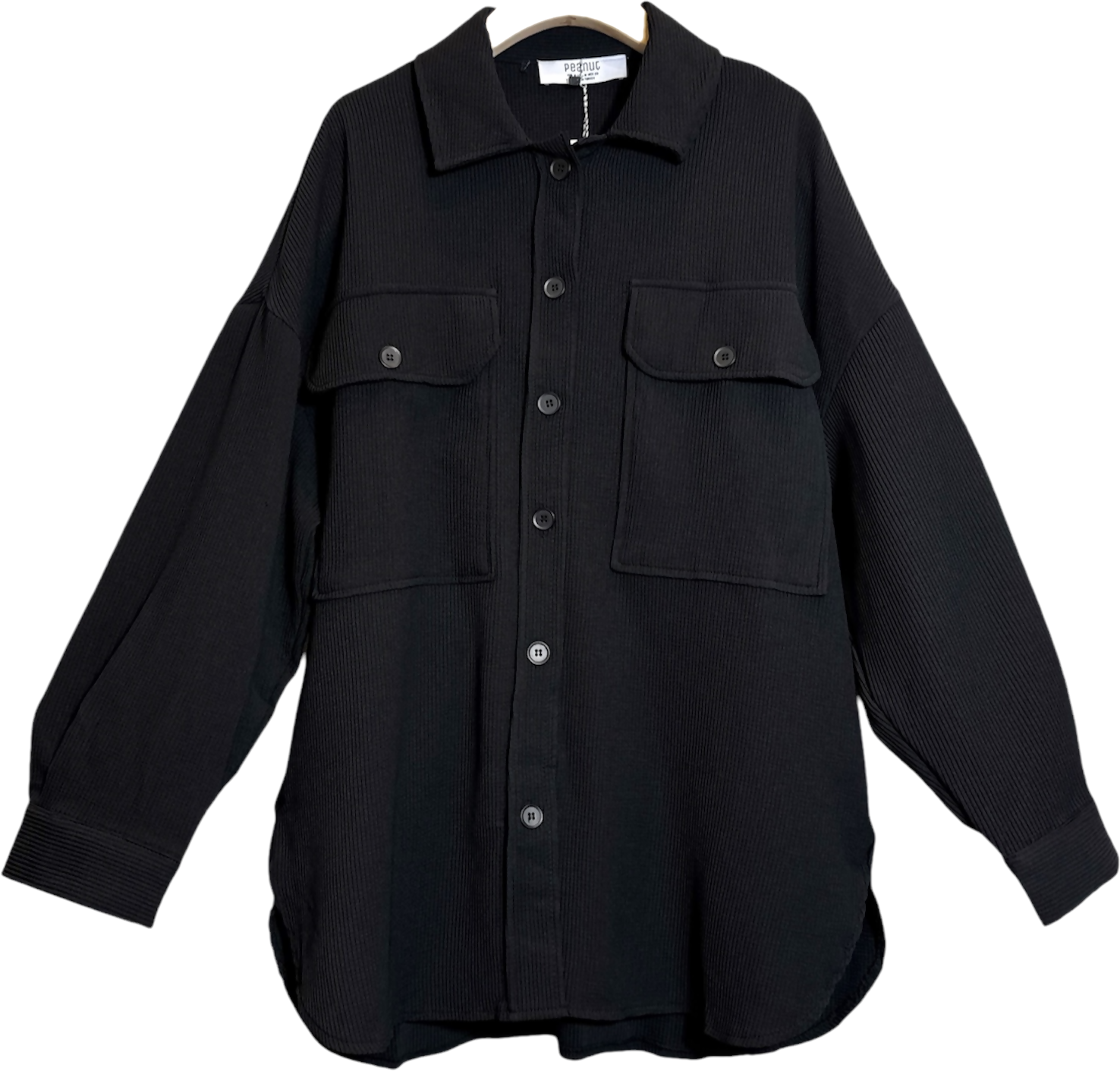 MYPEANUT Negro Textured Shirt
