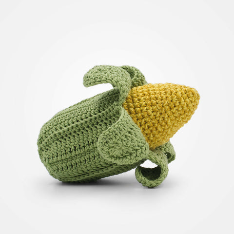 susarts crochet doll ''corn'' rattle