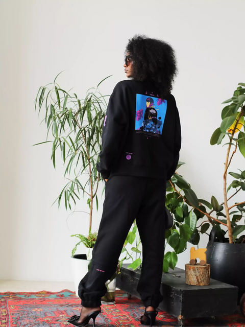 Track Fleece Pants X Talia Zoref “Tied Heart”