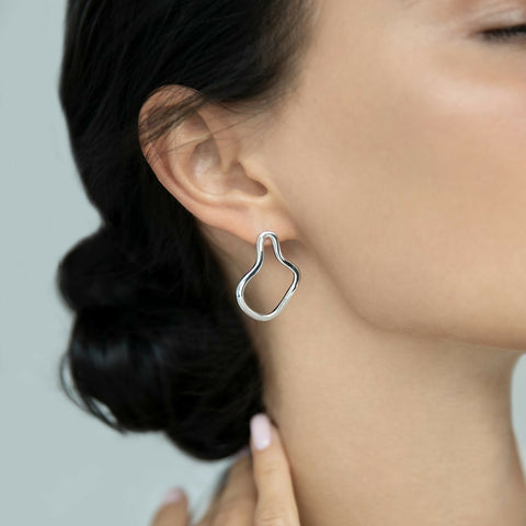 Asymmetric earrings Puddles