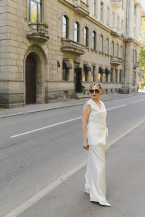 Viscose Trousers in White