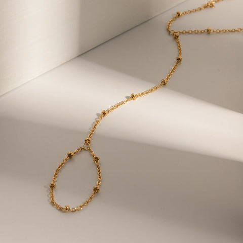 Cayara – Hand Chain Bracelet, 18K Gold Finish