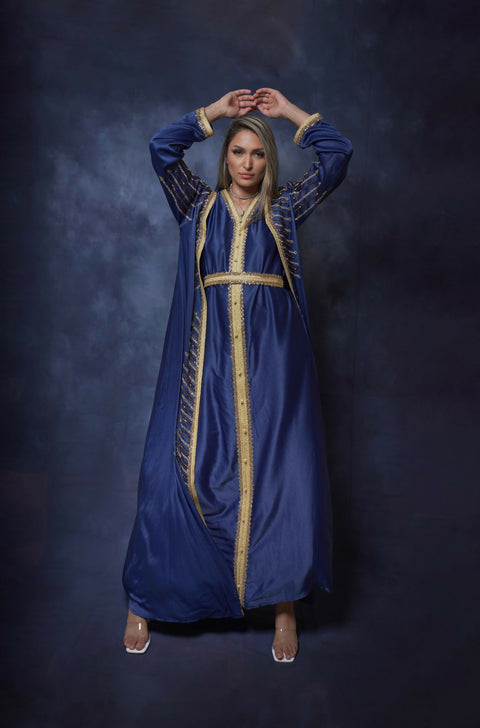 KAFTAN 2 PC BLUE -GOLD 1 (3)