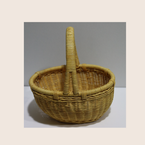 Rustic Bloom Rattan Basket