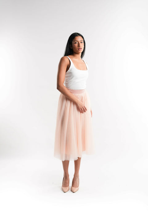 Peach Tulle Skirt