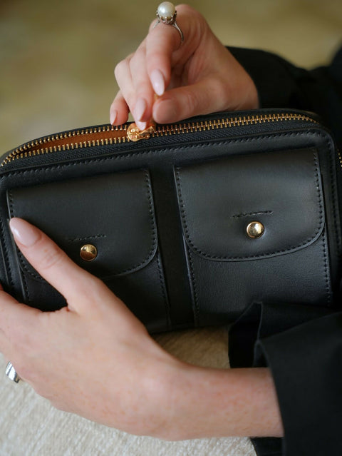 Agape Leather Bag in Black