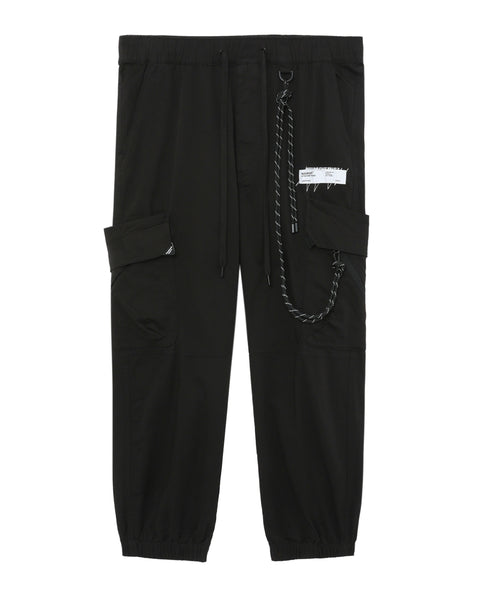 Cord Detail Cargo Pants in Black