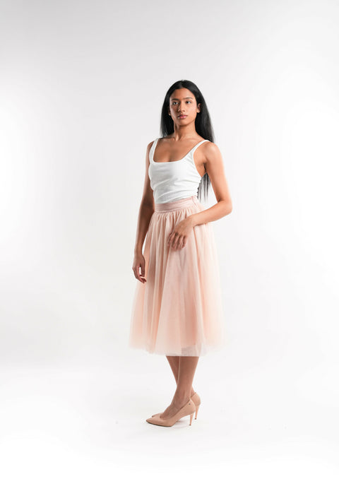 Peach Tulle Skirt