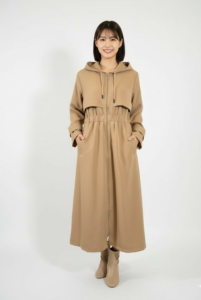 MY PEANUT Trenchcoat Hoody Dress