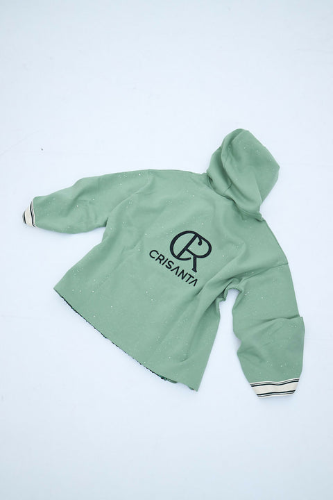 Crisanta Hoodie Set “Sparkle Green”