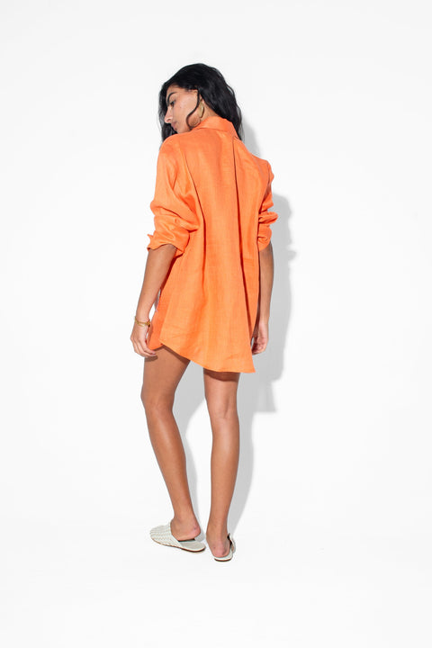 CECILEHOB Boyfriend Shirt Orange