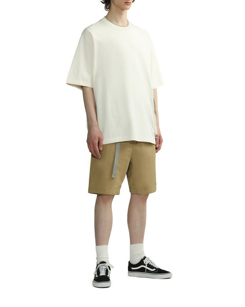 Patch Pocket Ivory T-shirt in Cotton Jersey