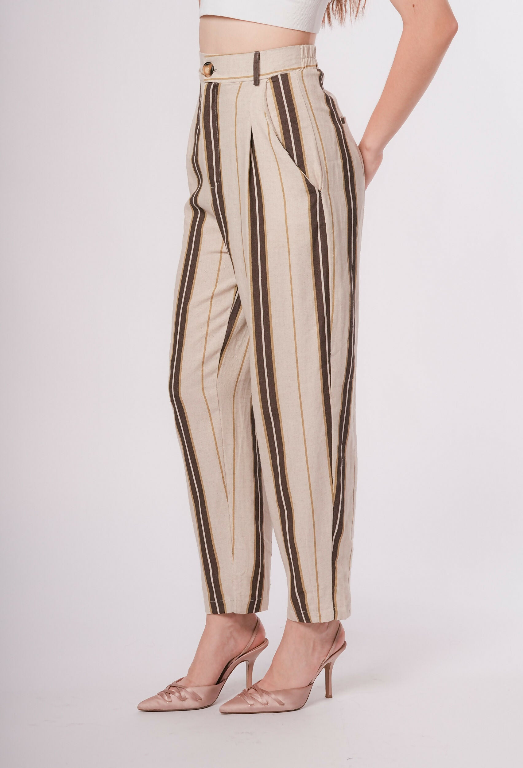 SABO NATUREL LINEN TROUSERS
