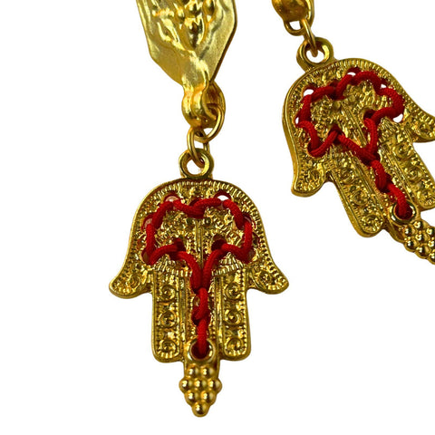 Hamsa Thread Earrings