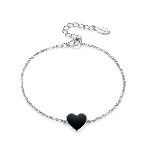 Bracelet Heart with onyx