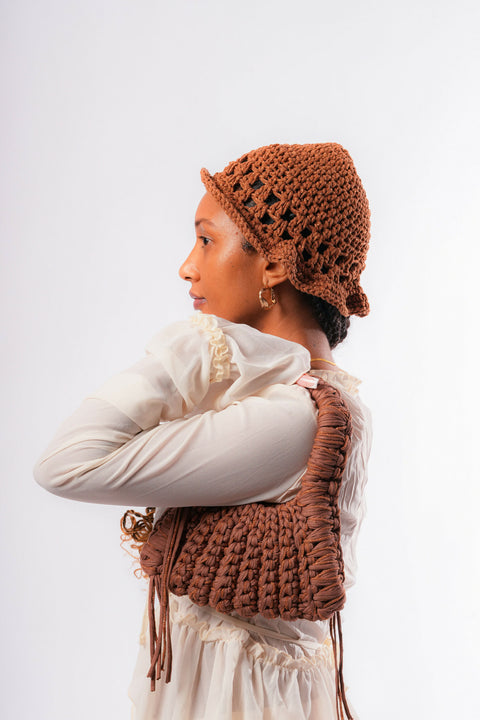 Cocoa Crochet Bucket Hat
