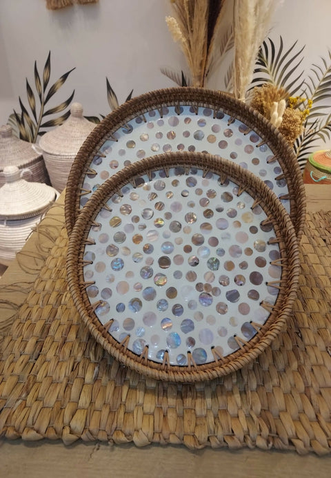 Mother of pearl Tray (set of 2)