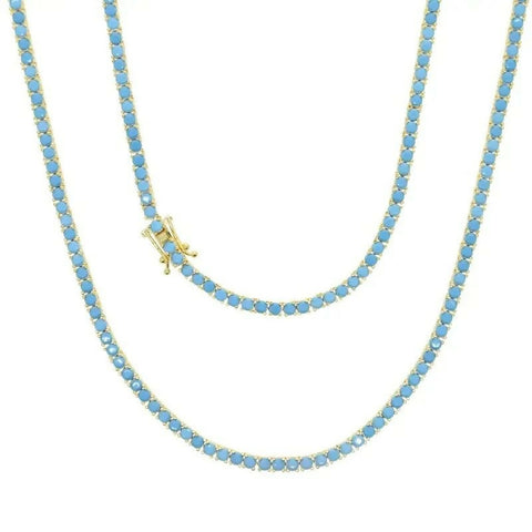 Turquoise Serenity Tennis Necklace