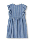 F1444 - MIRO DRESS - CLOUD DANCER MAZERINE BLUE STRIPE - Main