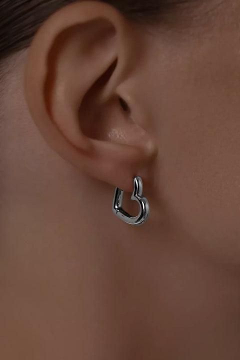 Earrings Heart Side-View