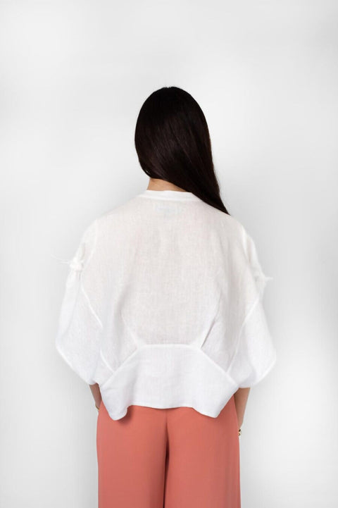 Gardenia Summer Linen White Shirt