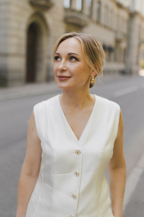 Viscose Vest in White