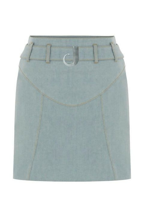 MONTE J LOGO BELTED SKIRT