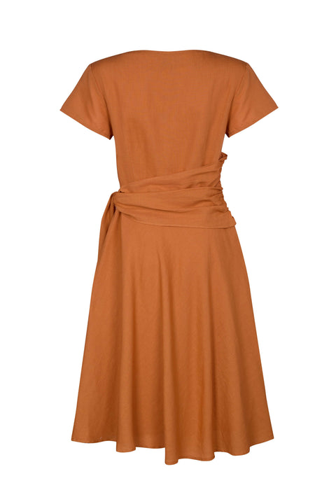 Kor Tied Dress Terracotta