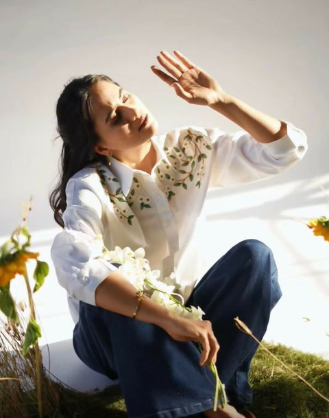 White Embriodery Shirt