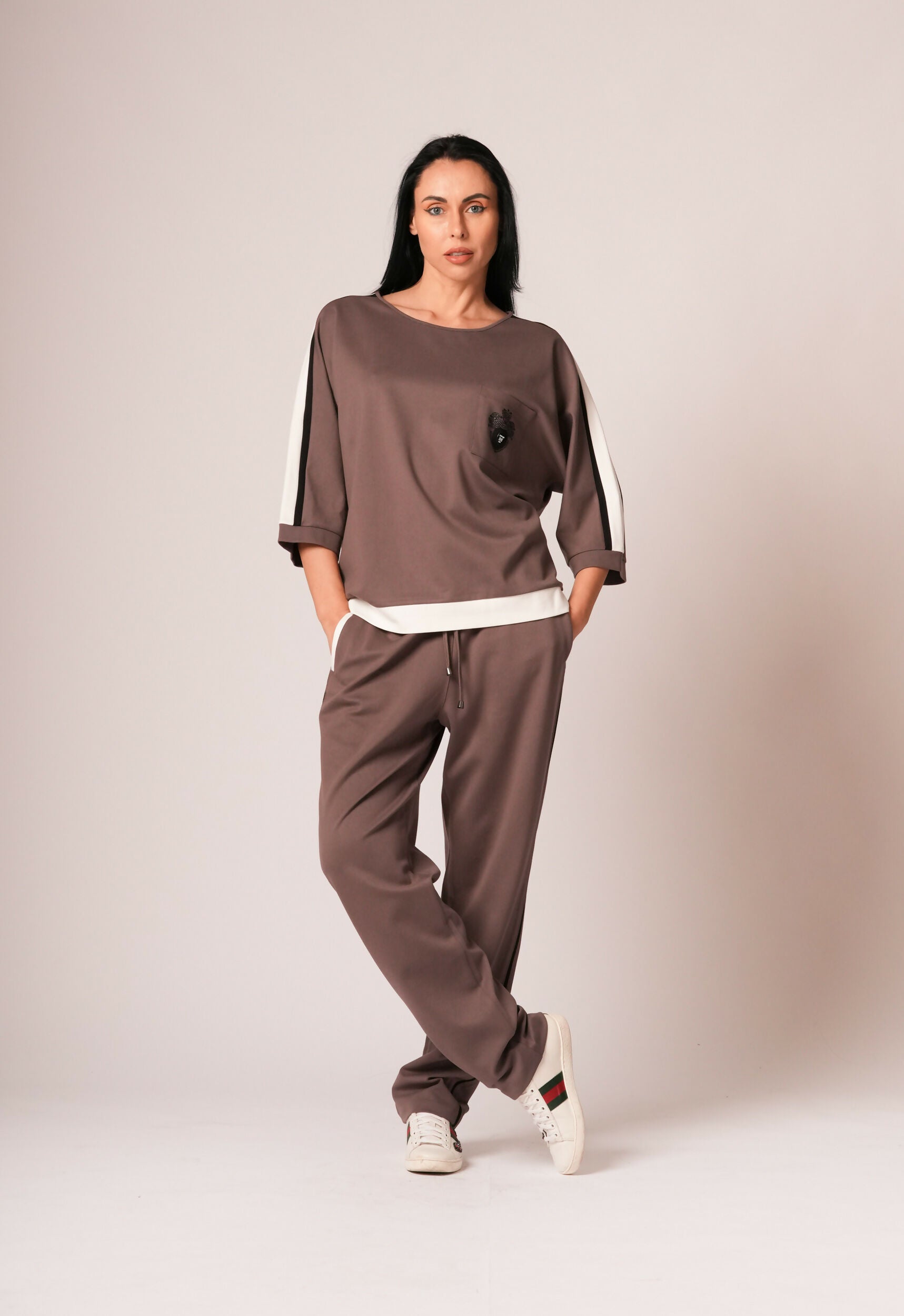 ELT Women Tracksuit Sets SweatPants Top Yoga Pants Top Jogger Pants Top 7-24-4075 Model