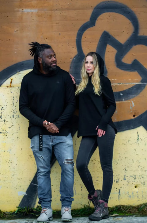 Babang-and-Becca-wearing-Rein-Love-Identity-hoodie-unisex