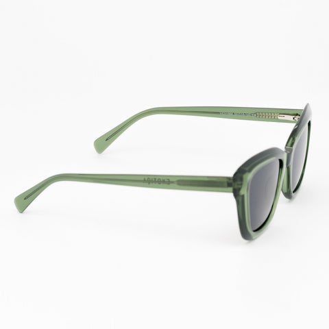Muse Sunglasses | Green Frames & Grey Lenses