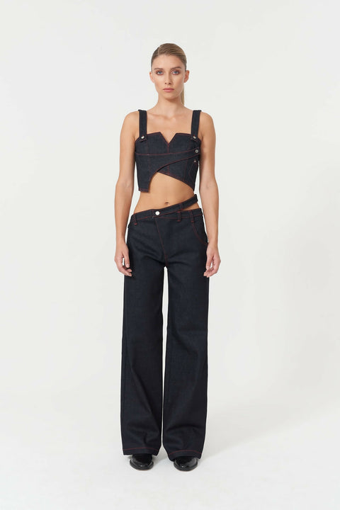 Davidson Asymmetric Belt Pants