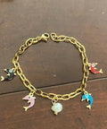 KIDS BRACELET PEARL WITH FISH CHARMS