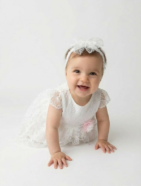 MAISON BEBE Zeynep Party Dress With Headband-White
