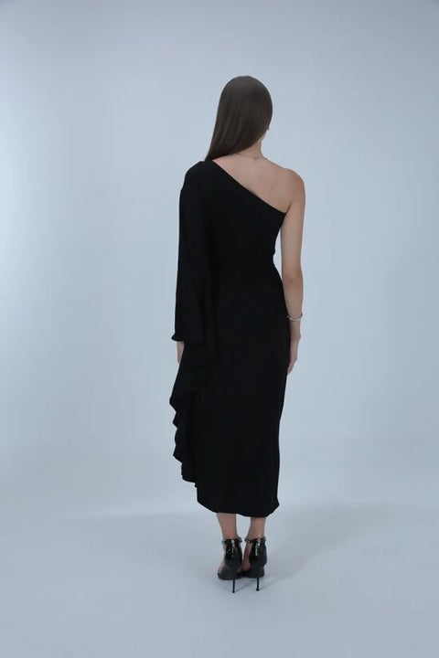 Eve, Black Off-Shoulder Long Dress