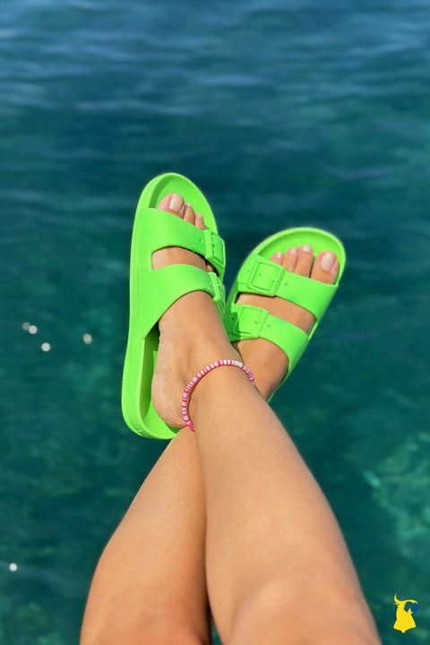 CACATOES Sandals - Bahia Green Fluo (Kids Sizes)