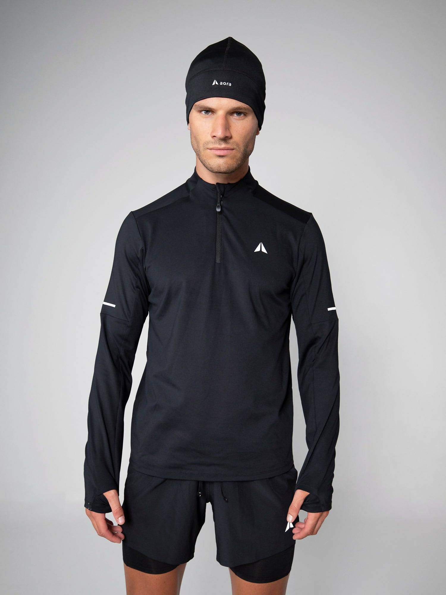 HALF ZIP 365 LONGSLEEVE BLACK