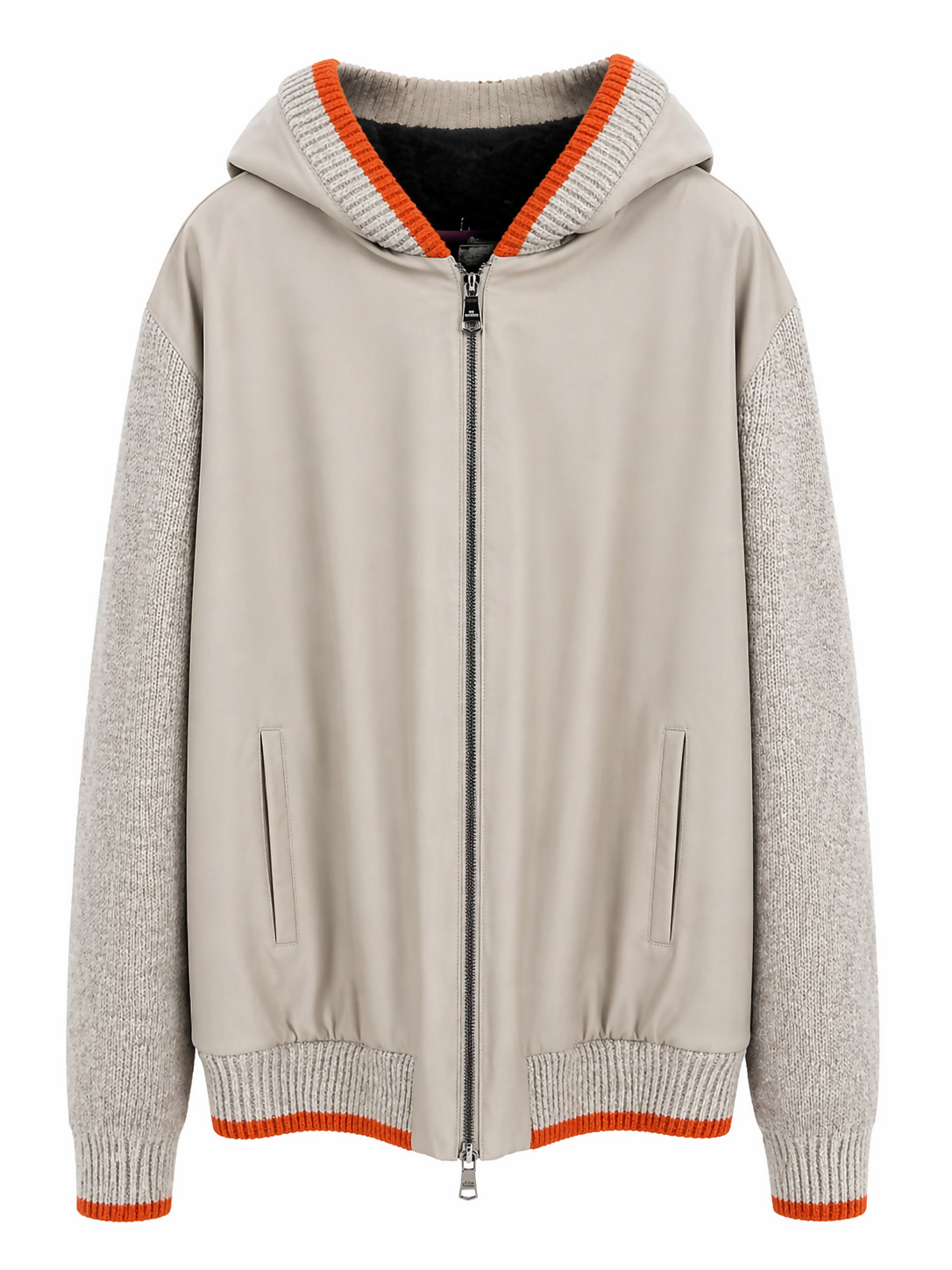 silk nylon combined with an ultimum cashmere lining Taupe