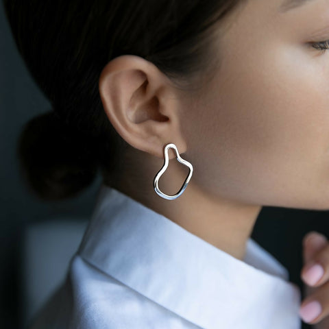 Asymmetric earrings Puddles